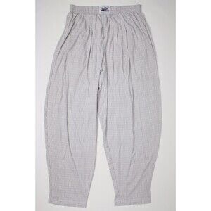 California Crazee Wear Made in USA Baggy Casual Pants White Gray Check Men XL